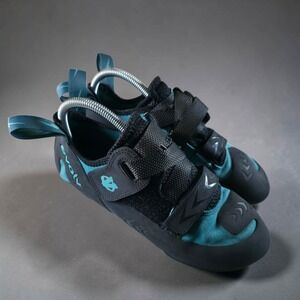 EVOLV Kira Climbing Shoes Womens Size 10 Teal Black Hook And Loop *Barely Worn.